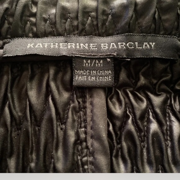 Katherine Barclay Black Ruched  Short Jacket Coat Size M - Picture 7 of 8